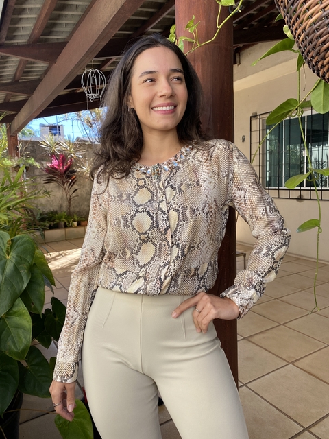 Blusa/Casaqueto Seda Animale - P