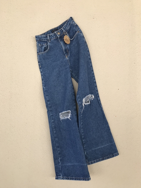 Calça Jeans Wide Leg - 12 Anos
