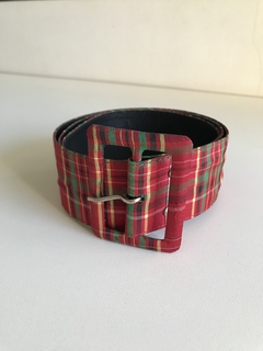 Cinto Xadrez Vermelho - Brechó de Casa