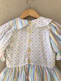 Vestido Infantil Poá/listras - 6-8 Anos - comprar online