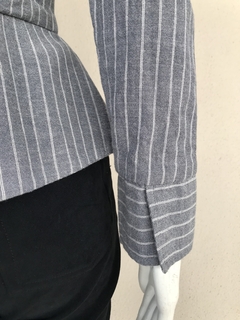 Blazer Cinza Listradinho Hering - P - comprar online