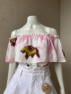 Blusa Estampada Shoulder - 38 - comprar online
