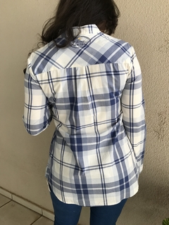 Bata Xadrez Azul CArmim - P - Brechó de Casa