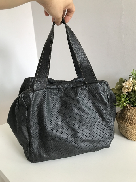 Bolsa De Couro Preto Cat Girl