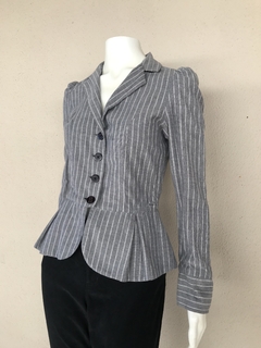 Blazer Cinza Listradinho Hering - P - comprar online