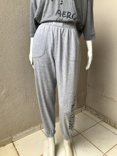Calça Moletom Cinza Bershka - M - comprar online