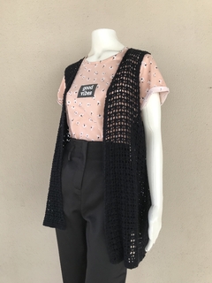 Colete Crochê Preto - M/G - comprar online