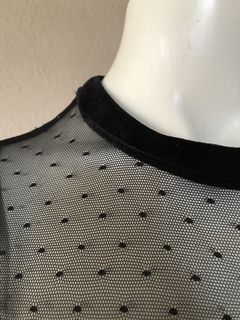 Blusa Tule Preto - P na internet
