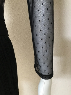 Blusa Tule Preto - P - Brechó de Casa