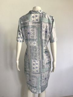 Vestido Estampa Azul - 40 na internet