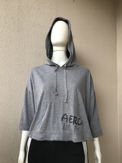 Imagem do Blusa Com Capuz Cinza Aero - P/M