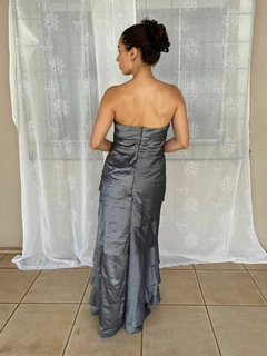 Vestido Festa Longo Cinza Dádiva - 38 - loja online