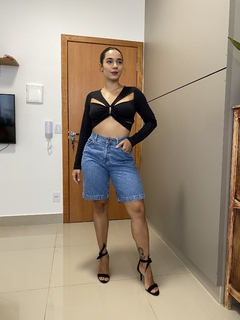 Cropped Preto Mc Company - M - comprar online