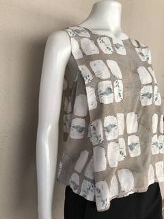 Blusa Regata Estampada Gule Gule - 38 - Brechó de Casa