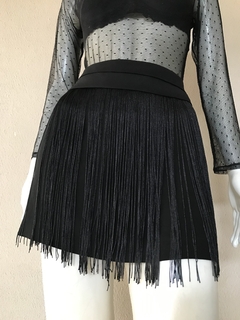Saia Franjas Preto Topshop - P na internet