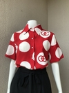 Camisa Crepe Estampa Vermelha - P/M