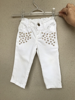 Calça Infantil Branca Baby Club - 6-9 meses
