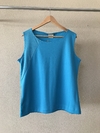 Blusa Regata Azul Riachuelo - 48/50