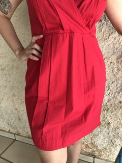Vestido Vermelho Collins - 38 - Brechó de Casa