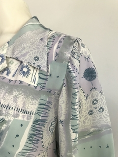 Vestido Estampa Azul - 40 - loja online