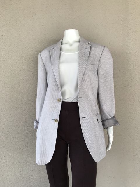 Blazer Bege Listrado VR - G