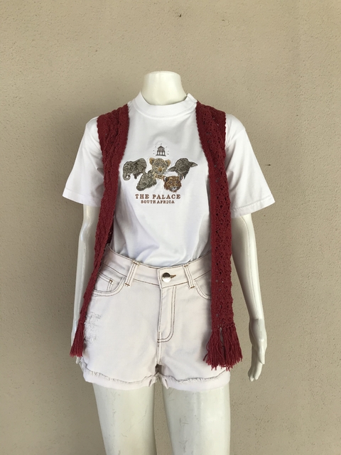 Colete Crochê Bordô - PP