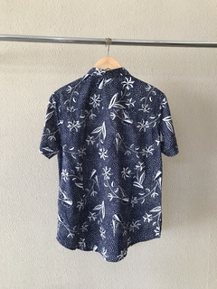 Camisa Estampada Azul Richards - P/M - loja online