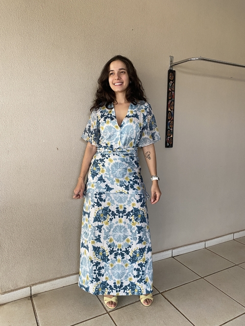 Vestido Longo Estampado Amaro - P