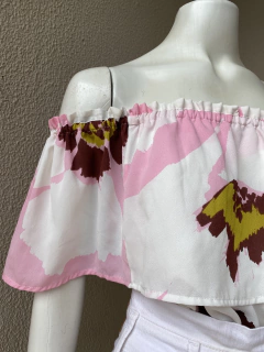 Blusa Estampada Shoulder - 38 na internet
