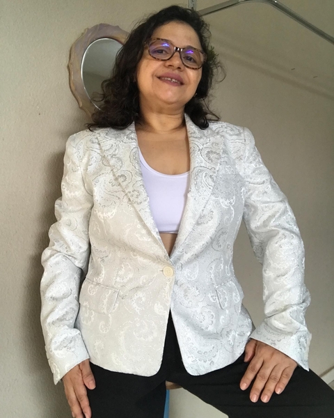 Blazer Branco Metálico Michael Kors - M/G