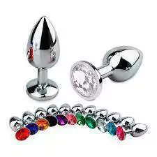 PLUG DE AÇO COM JOIA