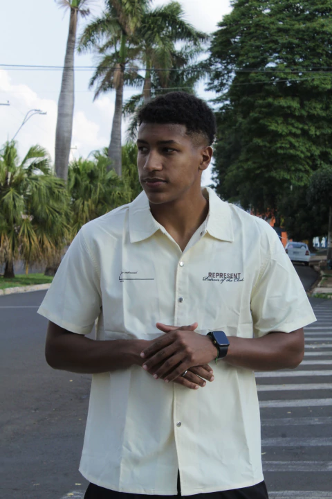 Camisa de botão RPRSNT 'Letreiro'