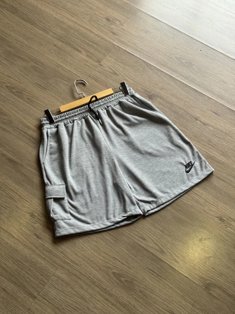 Bermuda NK Moletom 'Cargo' cinza