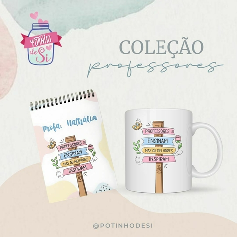 Kit Bloco + Caneca Professora Inspirar