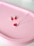 Conjunto gota vermelho