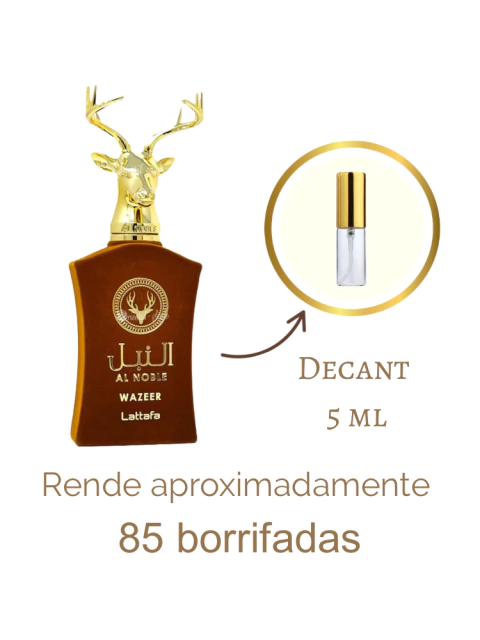 Wazeer DECANT (Inspiração: Velvet Iris Pana Dora) Perfume Árabe Lattafa Compartilhável EDP Eau de Parfum (Perfume do Alce Marrom) - loja online