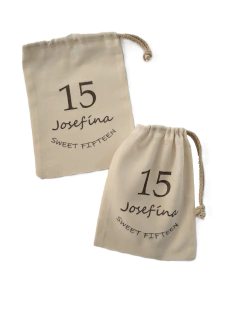 Pack por 10 Bolsas de lienzo 15x25cm con sublimado de logo o diseño - comprar online