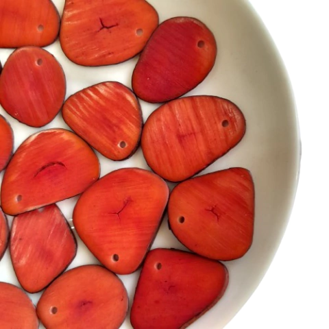 FATIA JARINA VERMELHA (10 un,Com furo)