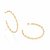 Brinco meia argola com aro torcido folheado a ouro 18k - tam.único 527247 - comprar online