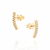Brinco palito folheado a ouro 18k com zircônias - tam.único 527242