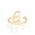 Anel de letra folheado a ouro 18k-letra 513440 - comprar online