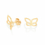 Brinco borboleta folheado a ouro - 527092