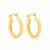 Brinco folheado a ouro formato argola - 520807