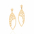 Maxi brinco flores folheado a ouro - 527064