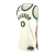 Frente da Camiseta NBA Boston Celtics City 23/24 Off-White Masculina. Detalhes autênticos em silk e destaque para o logo dos Celtics. Garanta já na R21 Imports!