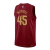 Verso da Camiseta NBA Cleveland Cavaliers Icon 23/24 Vermelha Masculina. Detalhes em silk e número do jogador. Garanta na R21 Imports e mostre seu apoio!