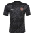 Black Nike Portugal goalkeeper jersey for the 2024/2025 season featuring a textured design and national emblem.