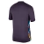 Back view of the England Away 2024/2025 Nike jersey in blue and purple with colorful side patterns.