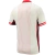 Back view of the Canada Away 2023/2024 white soccer jersey by Nike for men, featuring red stripes and a modern design.