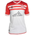 Estudiantes de La Plata 2025 away jersey in red and white, featuring the team logo and sponsor branding.